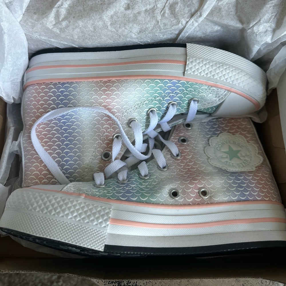 Converse Chuck Taylor All Star Lift Platform High Mermaid New Little Kid Size 3